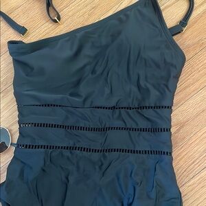 Stylish Black One Piece Swimsuit